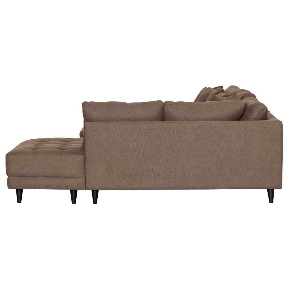 Milo U-Sofa i Højrevendt - Brun
