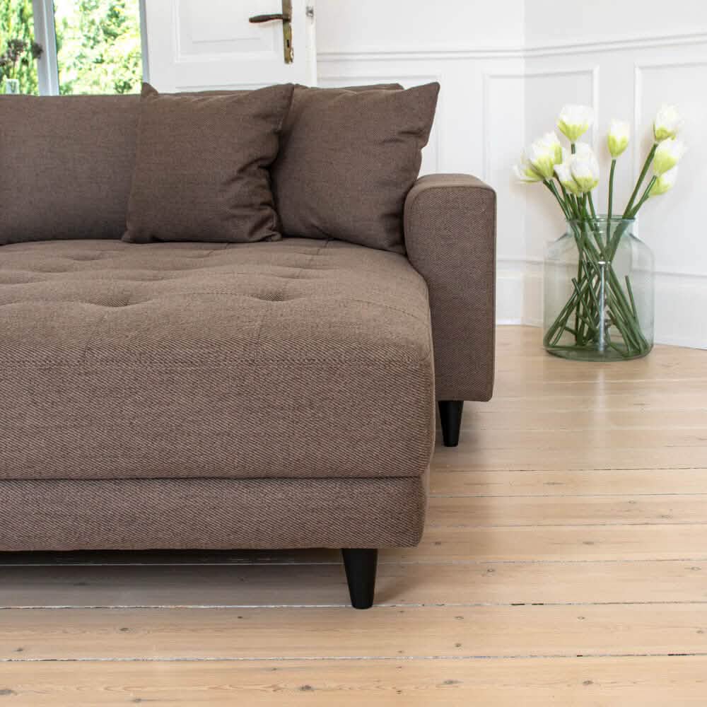 Milo Sofa - Vendbar Chaiselong 283 cm - Brun