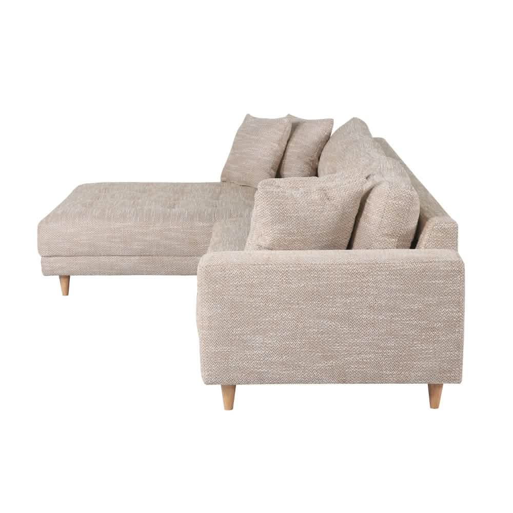 Milo Sofa - Vendbar Chaiselong 283 cm - Gul/Hvid