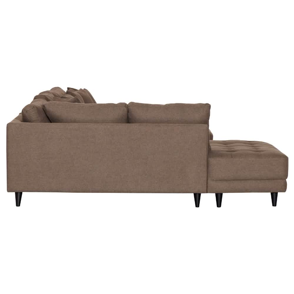 Milo U-Sofa i Venstrevendt - Brun