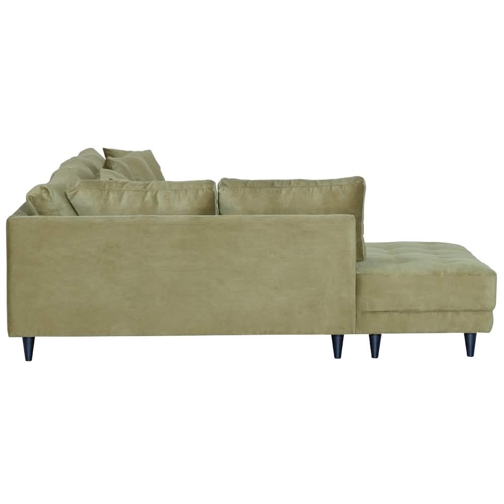Milo U-Sofa i Venstrevendt - Olivengrøn