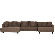 Milo U-Sofa i Venstrevendt - Brun
