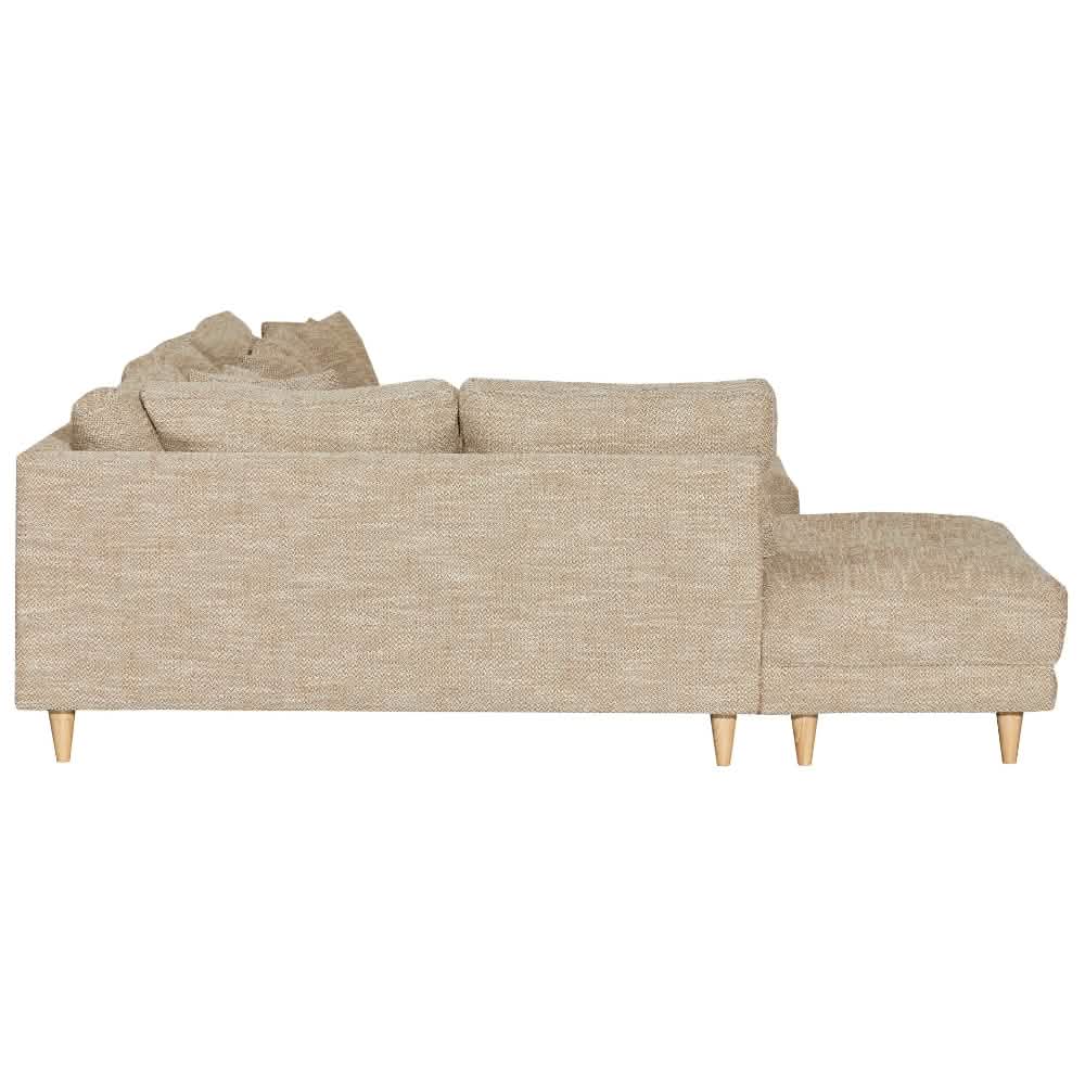 Milo U-Sofa i Venstrevendt - Gul/Hvid