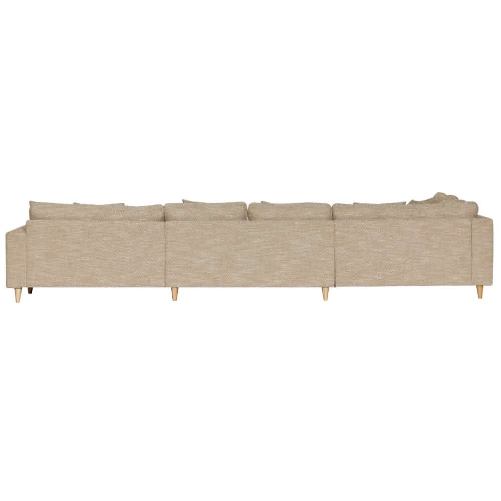 Milo U-Sofa i Venstrevendt - Gul/Hvid