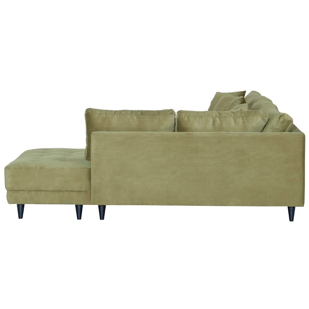 Milo U-Sofa i Højrevendt - Olivengrøn