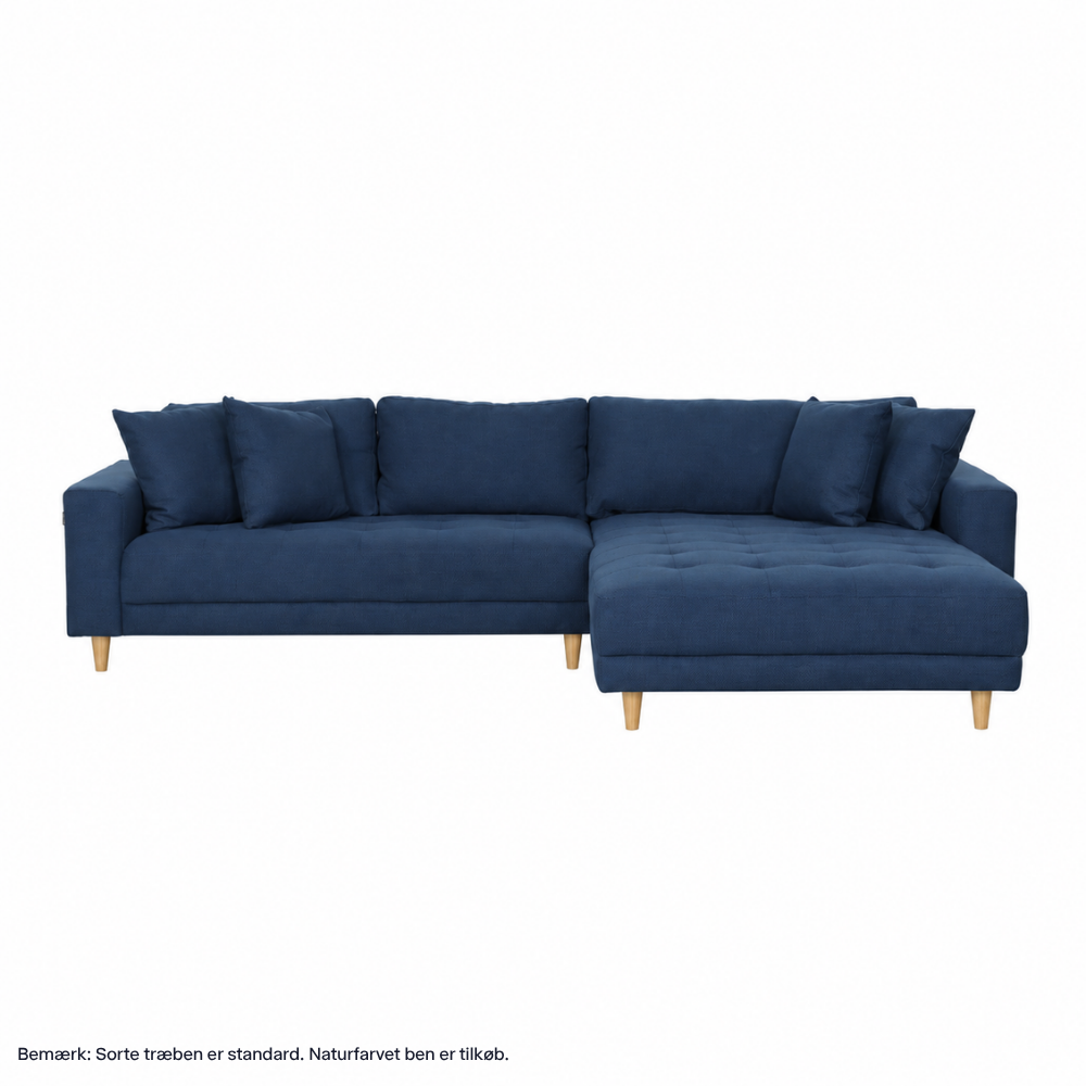 Milo Sofa - Vendbar Chaiselong 283 cm - Mørkeblå