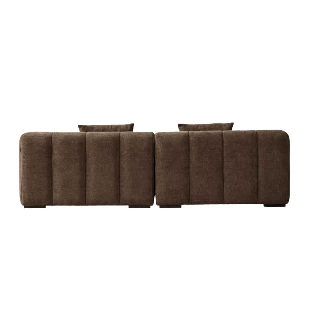 Bora Sofa - Brun - Højrevendt - 240 cm