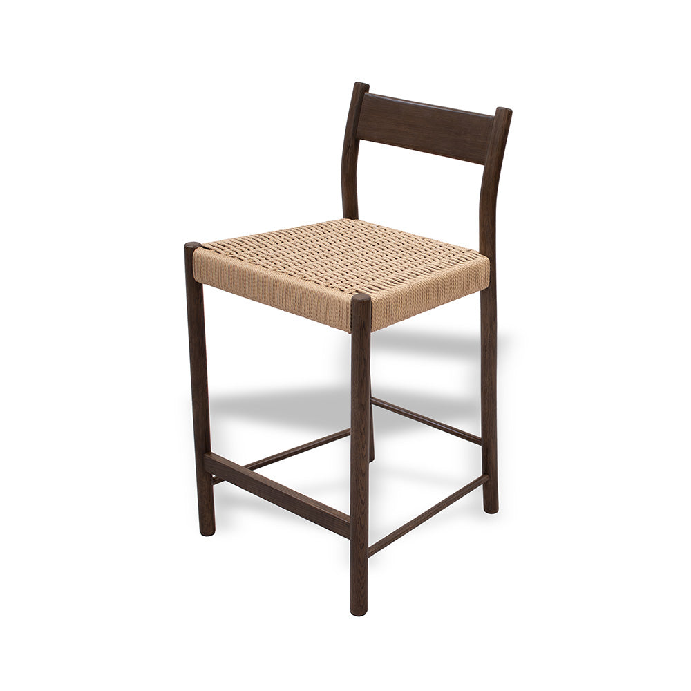 Monaco counter chair smoked oak - w. rope