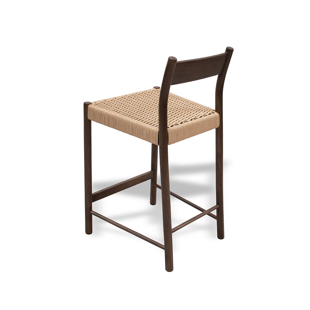 Monaco counter chair smoked oak - w. rope
