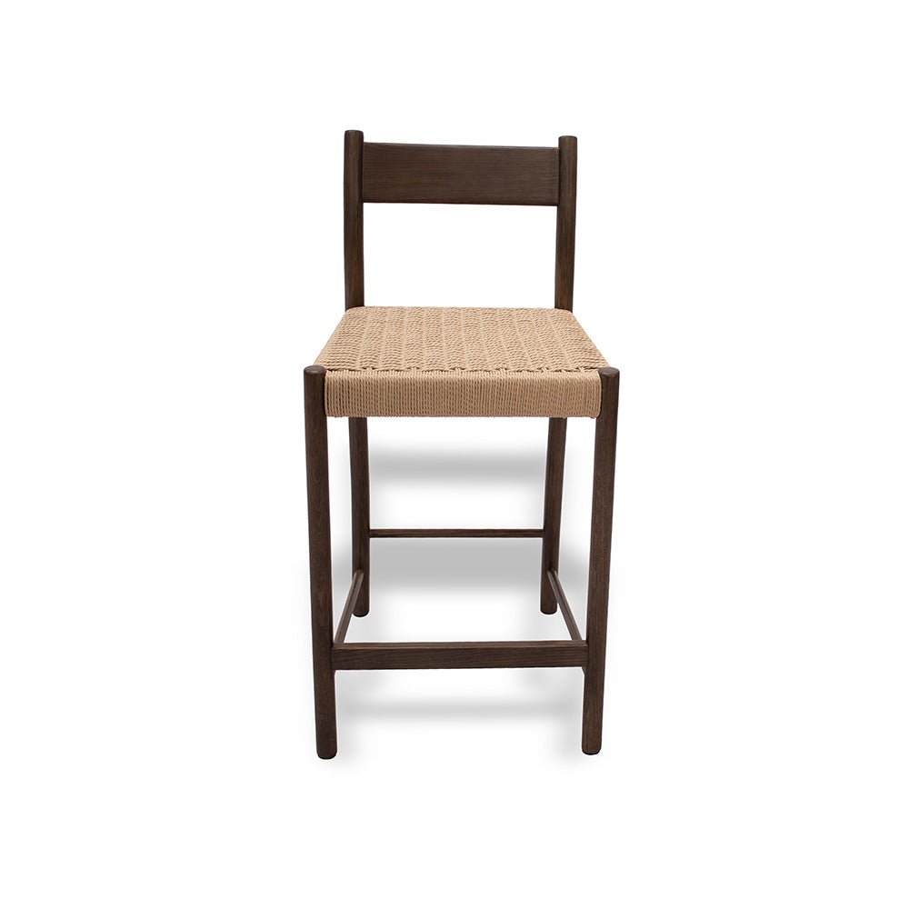 Monaco counter chair smoked oak - w. rope