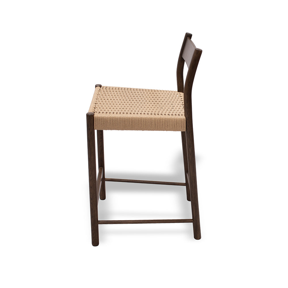 Monaco counter chair smoked oak - w. rope