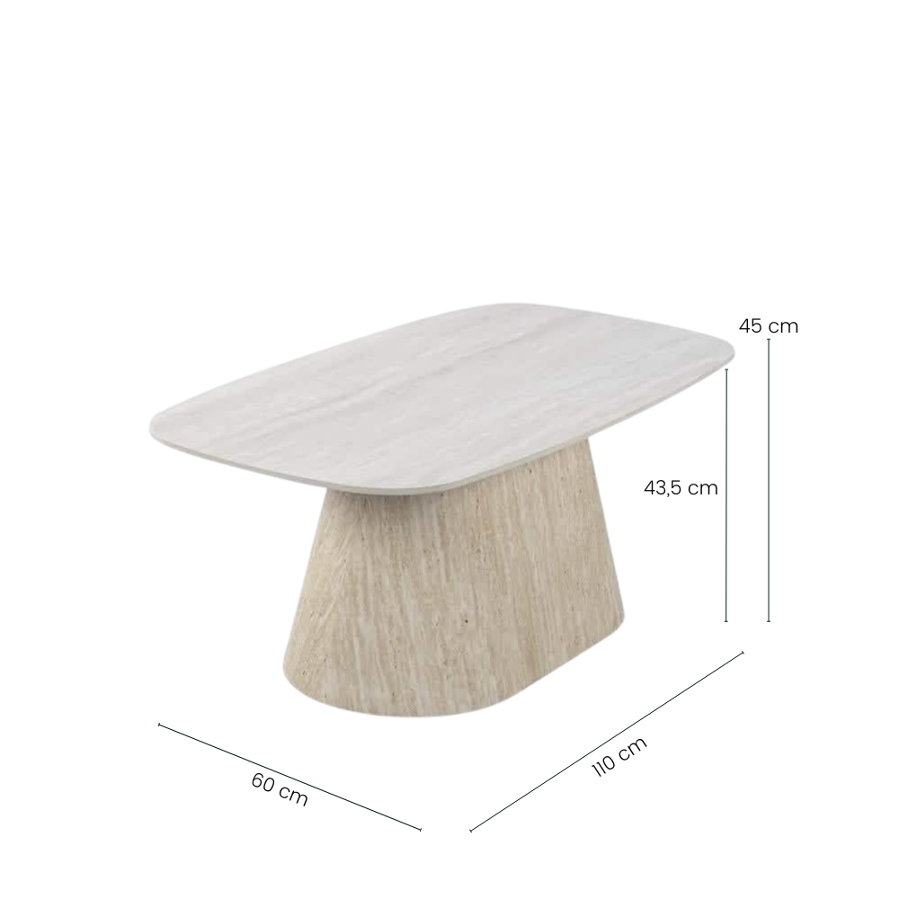 Molde Sofabord - Natursten 110 x 60 cm