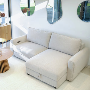 Naya Sofa med elektronisk modul - Højrevendt - Beige Boucle