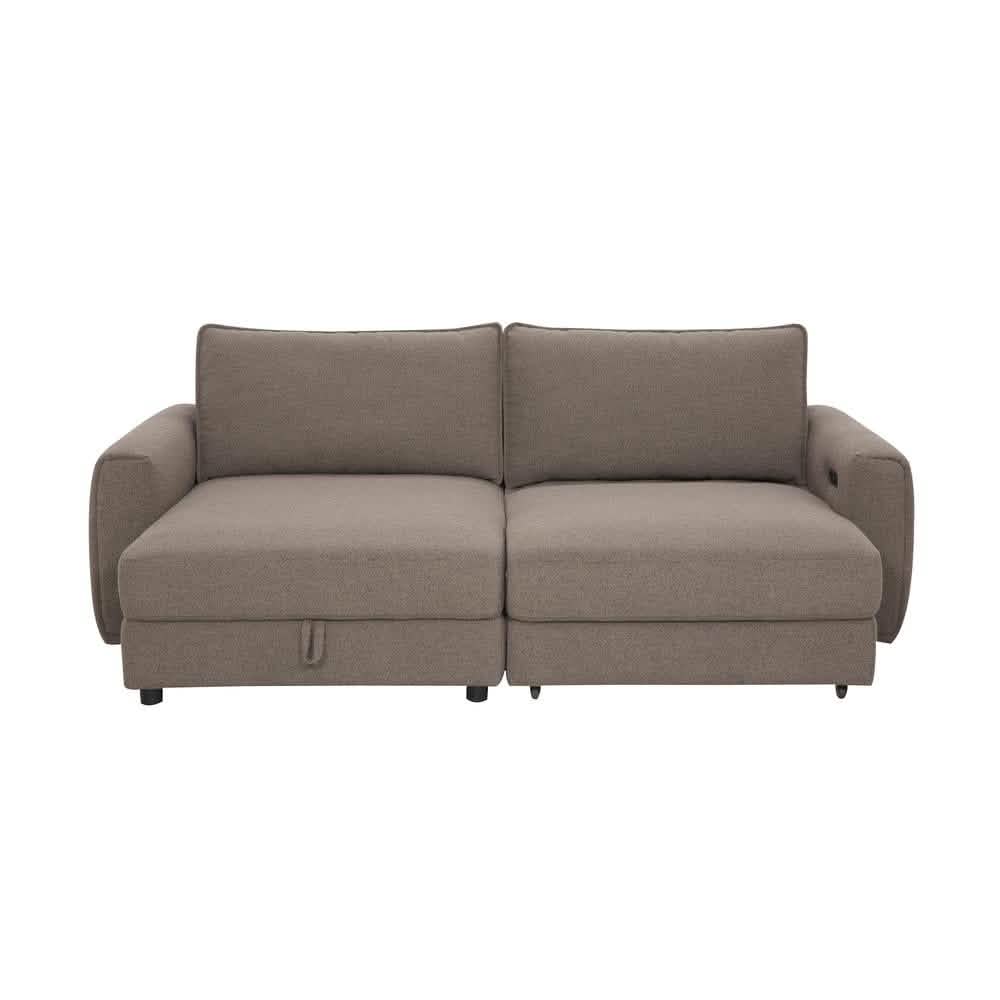Naya Sofa med elektronisk modul - Højrevendt - Brun Boucle