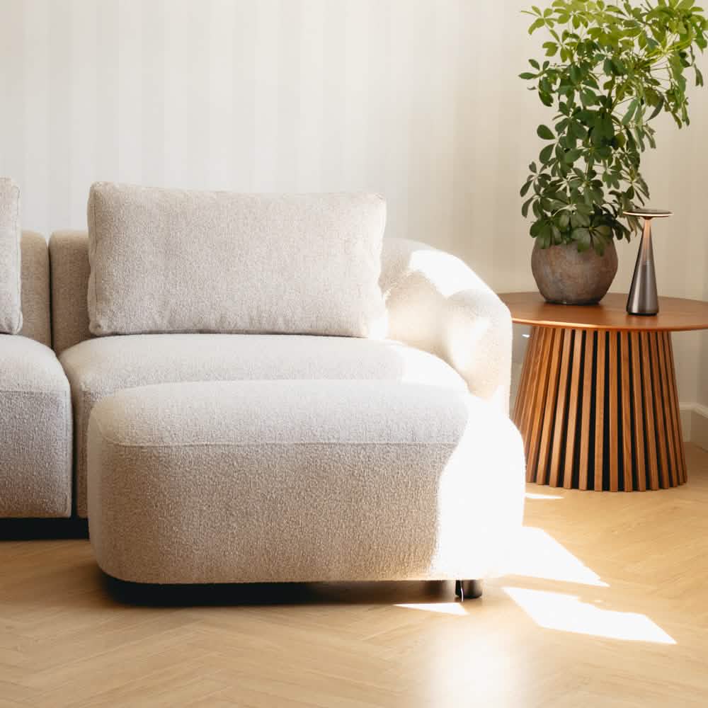 Nolio Modulsofa - Beige Bouclé inkl. puf - 315 cm