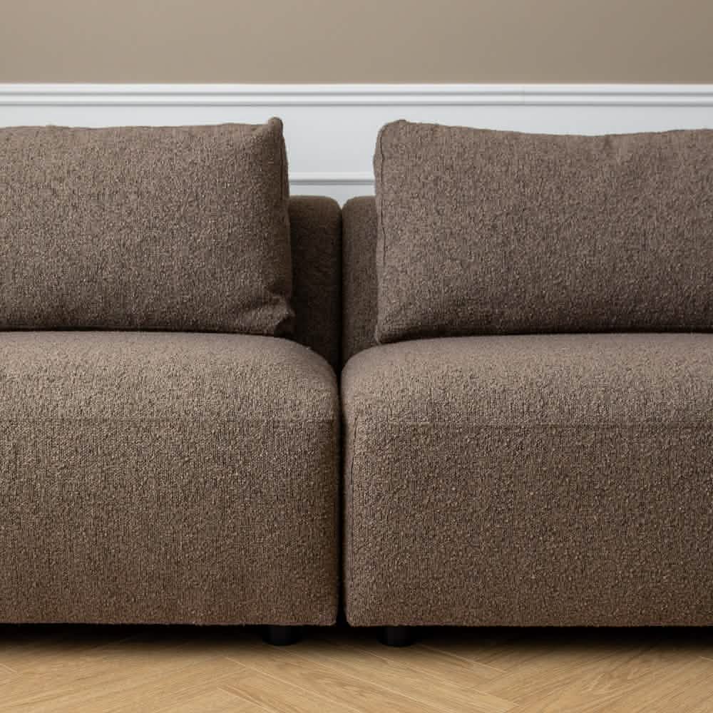 Nolio Modulsofa 220 cm - Brun Bouclé
