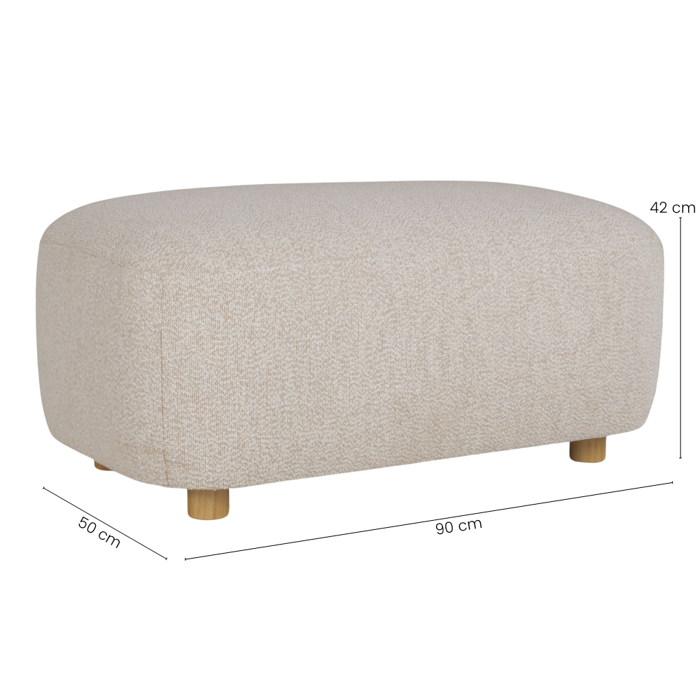 Nolio Puf - Beige Bouclé