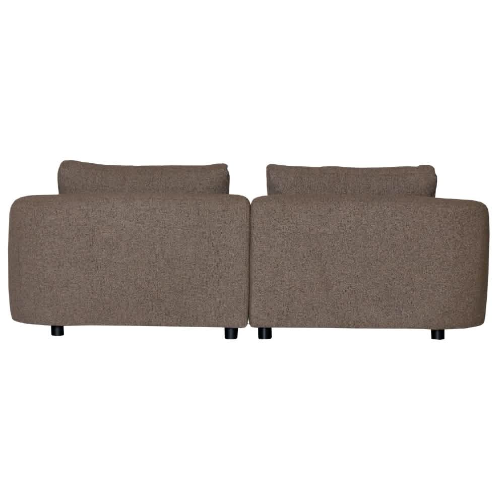 Nolio Modulsofa - Brun Bouclé med højrevendt chaiselong - 220 cm