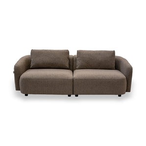 Nolio Modulsofa 220 cm - Brun Bouclé