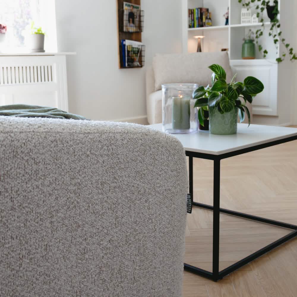 Nolio Modulsofa - Beige Bouclé med højrevendt chaiselong - 220 cm