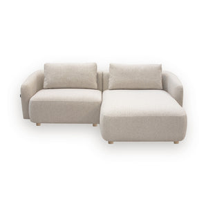 Nolio Modulsofa - Beige Bouclé med højrevendt chaiselong - 220 cm