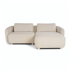 Nolio Modulsofa 220 cm - Beige Bouclé inkl. puf