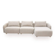 Nolio Modulsofa - Beige Bouclé med højrevendt chaiselong - 315 cm
