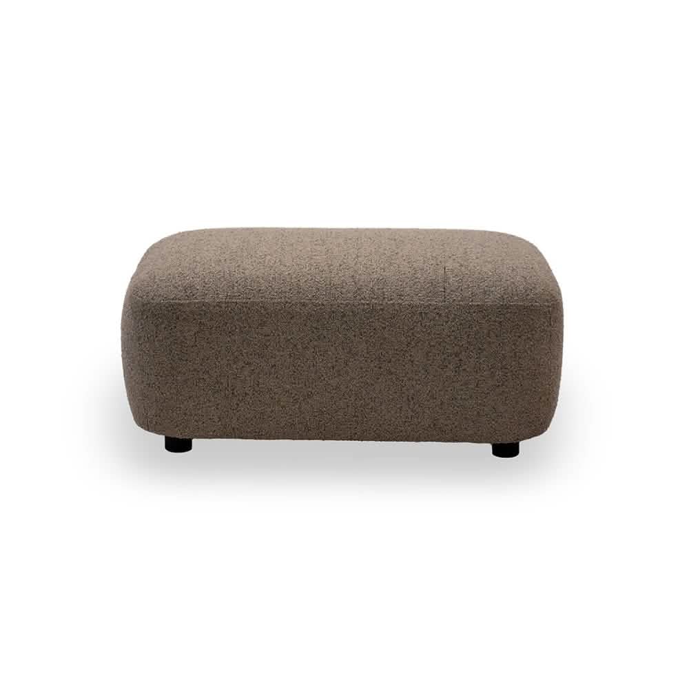 Nolio Modulsofa - Brun Bouclé inkl. puf - 315 cm