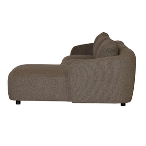 Nolio Modulsofa - Brun Bouclé med højrevendt chaiselong - 315 cm
