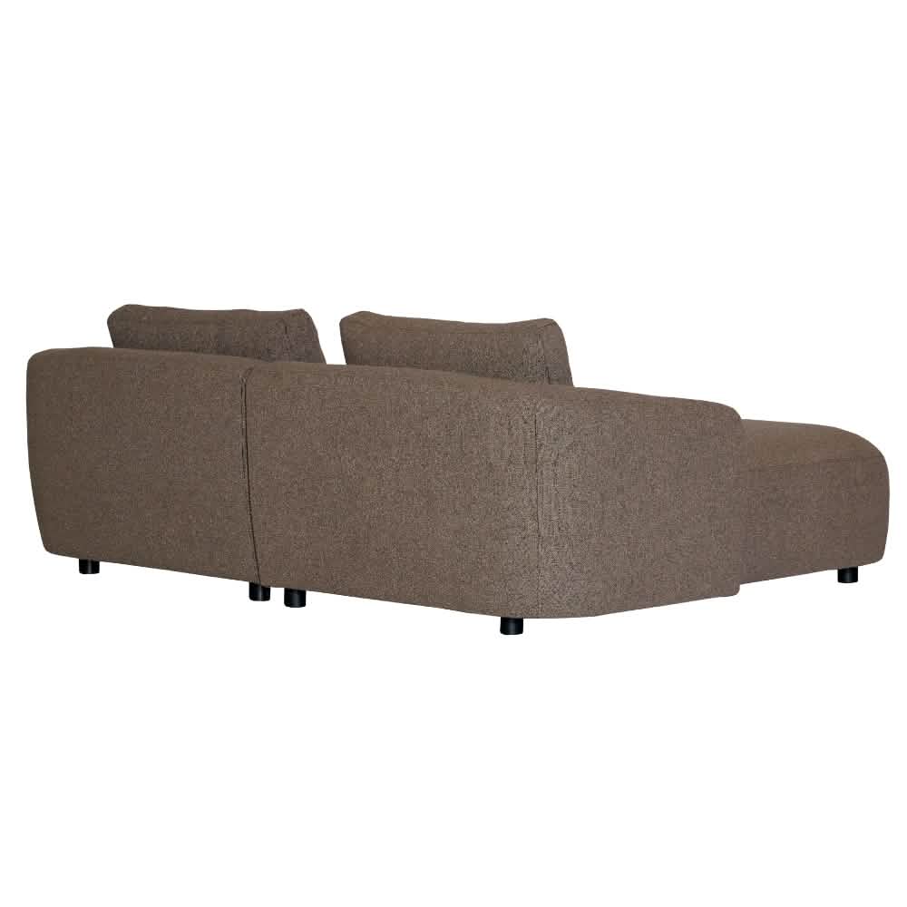 Nolio Modulsofa - Brun Bouclé med venstrevendt chaiselong - 220 cm