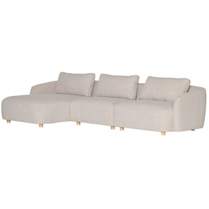 Nolio Modulsofa - Beige Bouclé med venstrevendt chaiselong - 315 cm