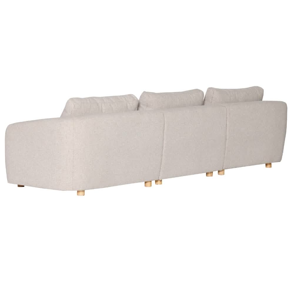 Nolio Modulsofa - Beige Bouclé med venstrevendt chaiselong - 315 cm