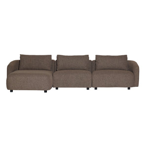 Nolio Modulsofa - Brun Bouclé med venstrevendt chaiselong - 315 cm