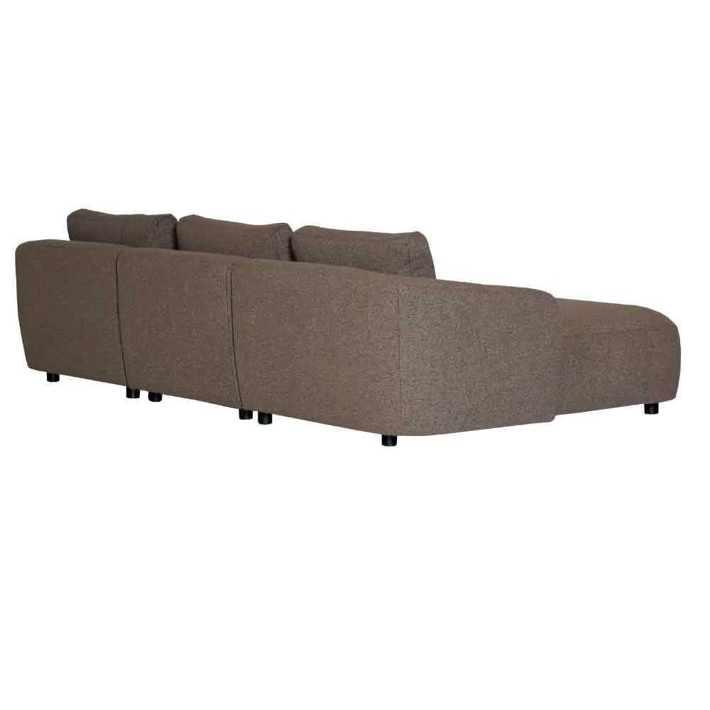 Nolio Modulsofa - Brun Bouclé med venstrevendt chaiselong - 315 cm