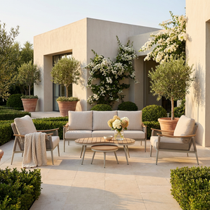 Norvik 5-pers. Loungesæt - Beige Reb