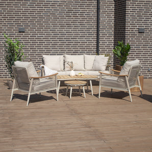Norvik 5-pers. Loungesæt - Beige Reb