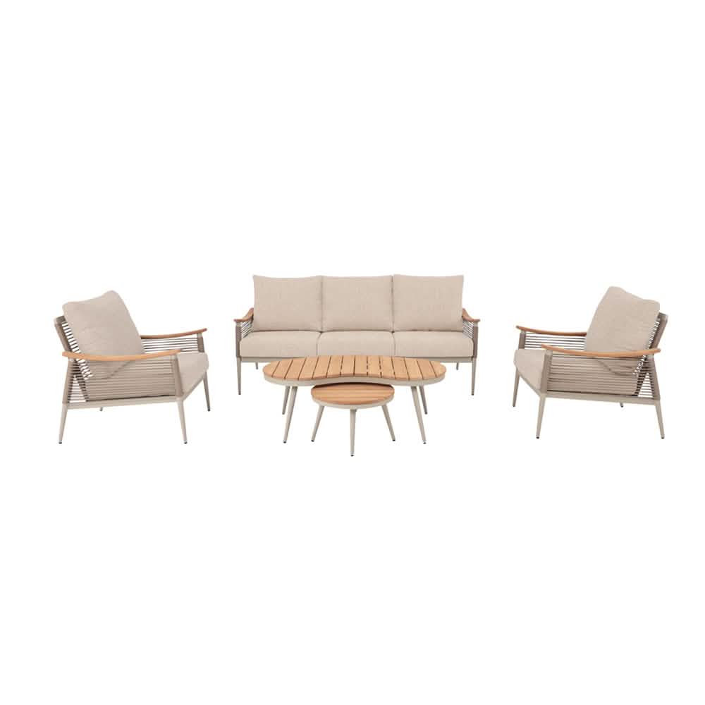 Norvik 5-pers. Loungesæt - Beige Reb