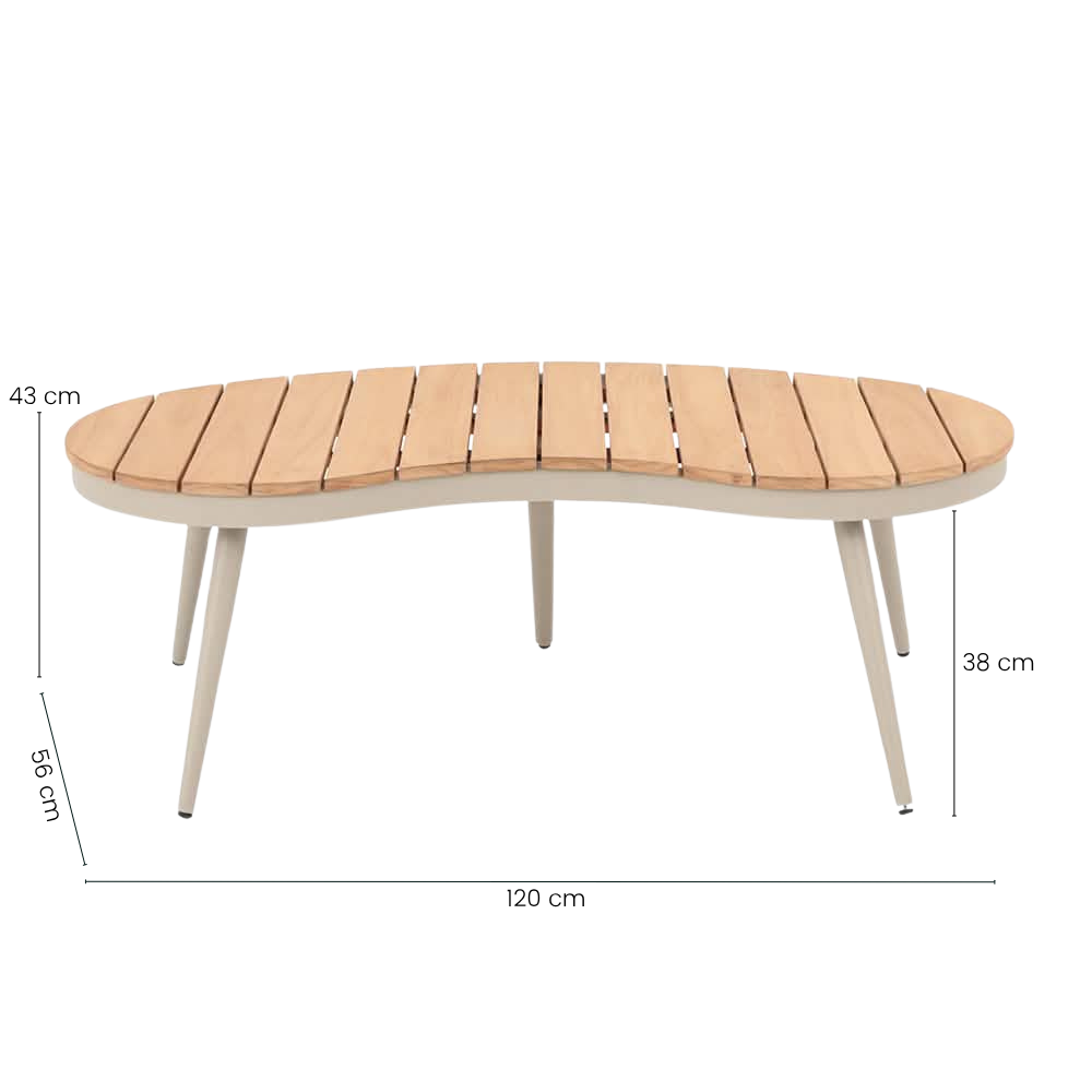 Norvik 5-Pers. Loungesæt - Beige Reb