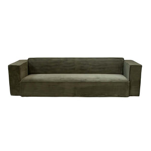 Ollie Sofa - Grøn bredriflet fløjl, 280 cm