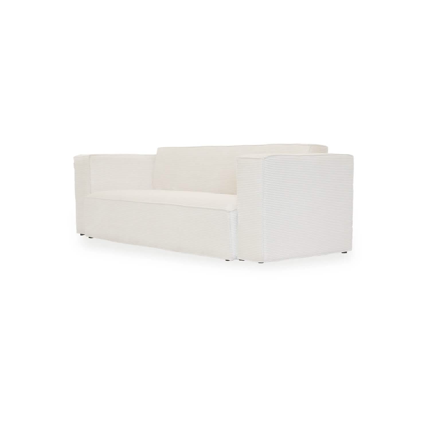 Ollie Sofa - Lys Bredriflet Fløjl 230 cm