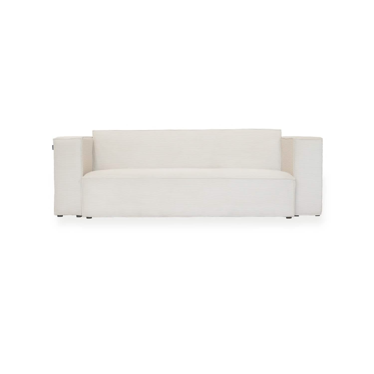 Ollie sofa i lys bredriflet fløjl | Køb online | Hofstra & Wagner