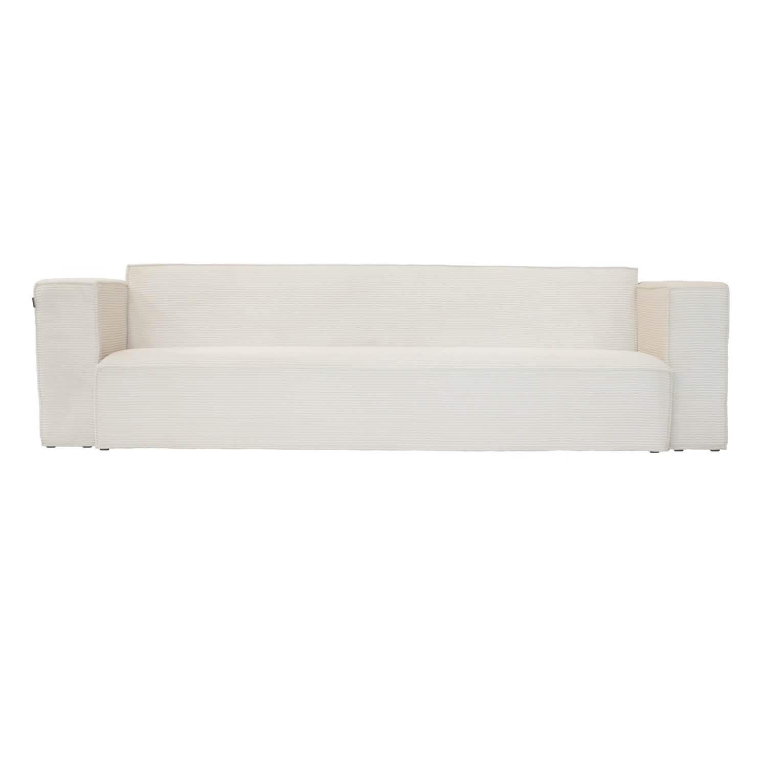 Ollie Sofa - Lys Bredriflet Fløjl, 280 cm