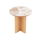 Rio Keramik Sidebord - Natur Eg Ø50 cm