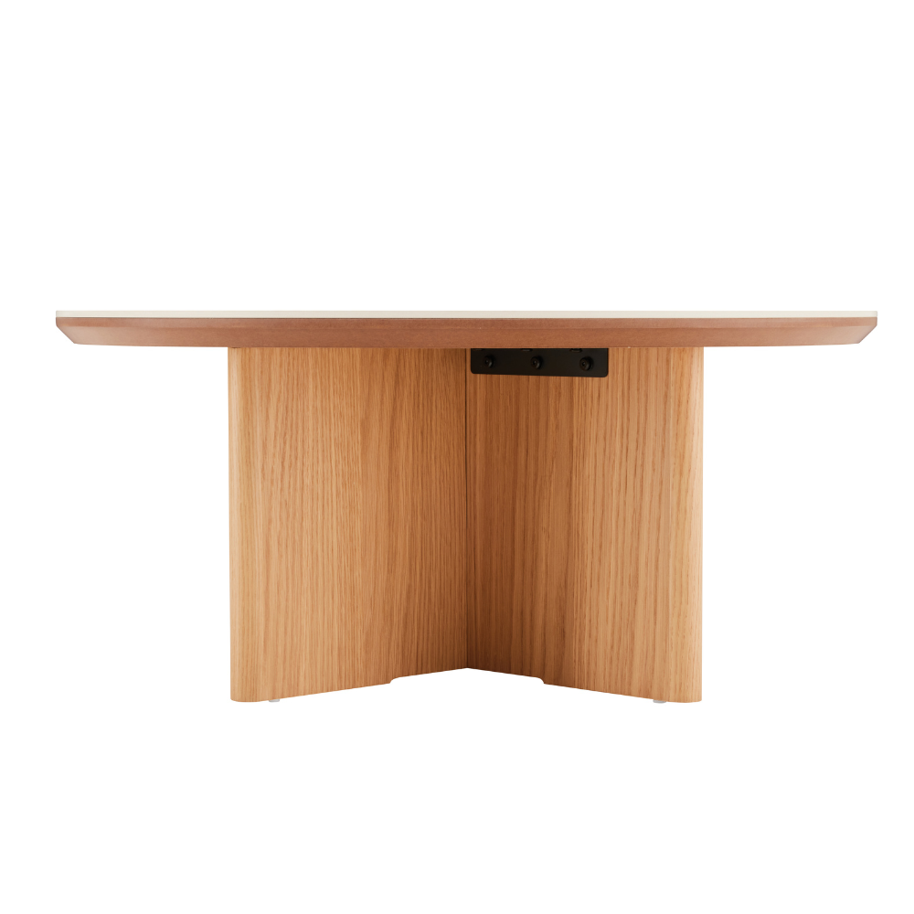 Rio Keramik Sofabord - Natur Eg Ø80 cm