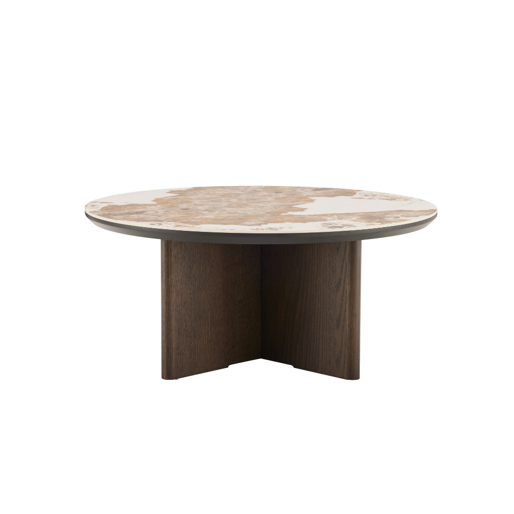 Rio Keramik Sofabord - Smoked Eg Ø80 cm