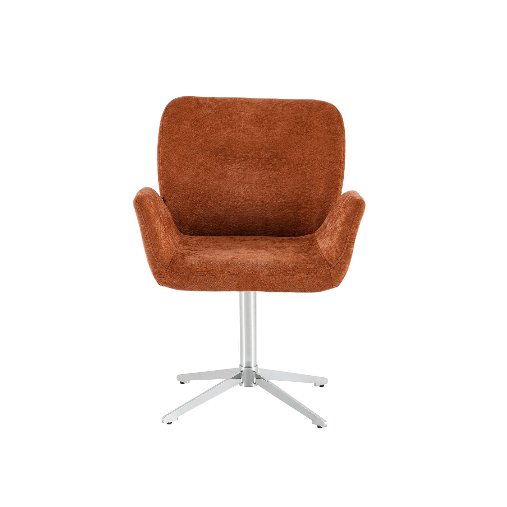 Harvie Spisebordsstol i Rust m. Chrome ben