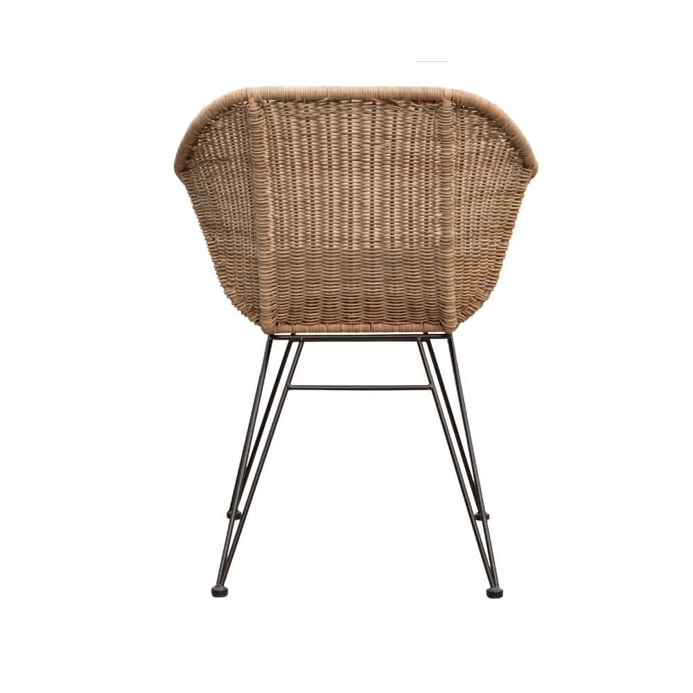 Sandefjord Havestol - Natur Rattan inkl. sort hynde
