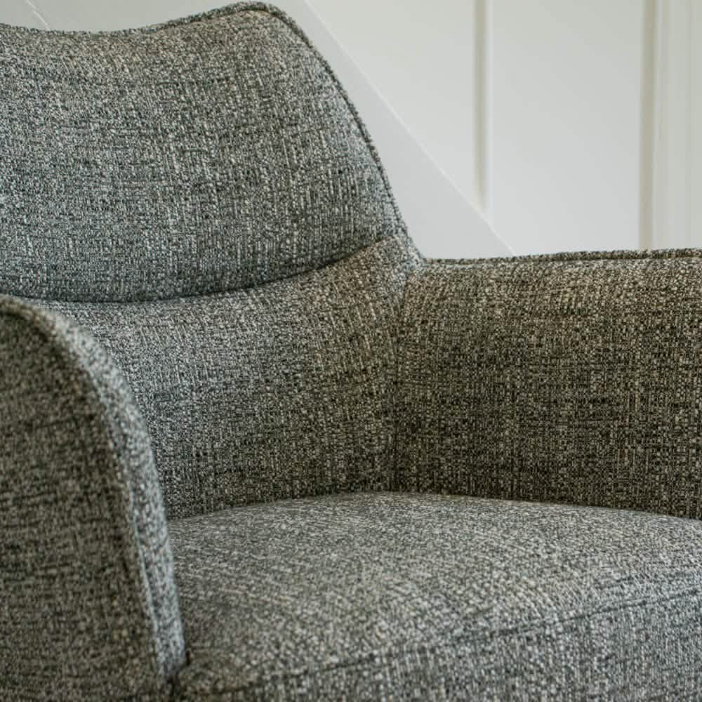 Selbu Spisebordsstol i Grøn Bouclé m. Smoked eg ben