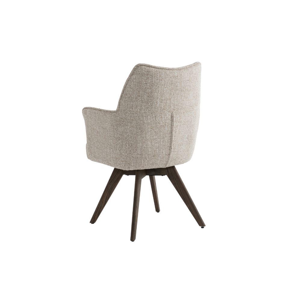 Selbu Spisebordsstol i Beige Bouclé m. Smoked eg ben