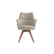 Selbu Spisebordsstol i Beige Bouclé m. Natur eg ben